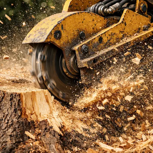 Stump grinding in Waterbury CT